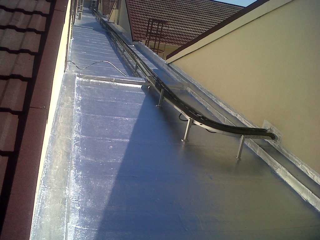 Roof sealing material on a residential home to protect against water damage and improve durability